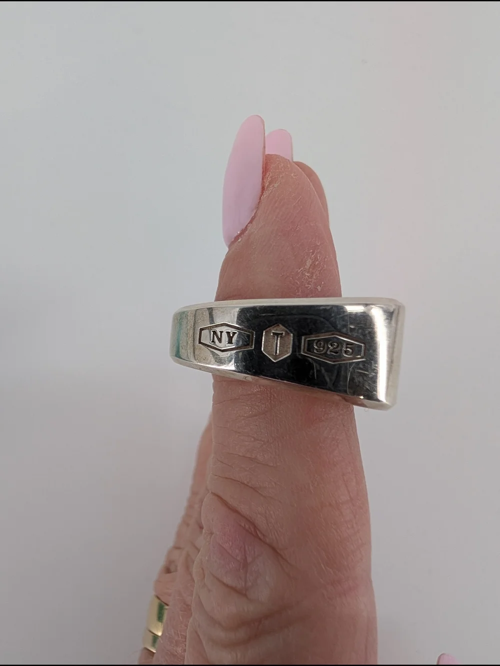 Tiffany & Co. sterling silver 1837 Makers signet ring.  - Picture 3 of 9